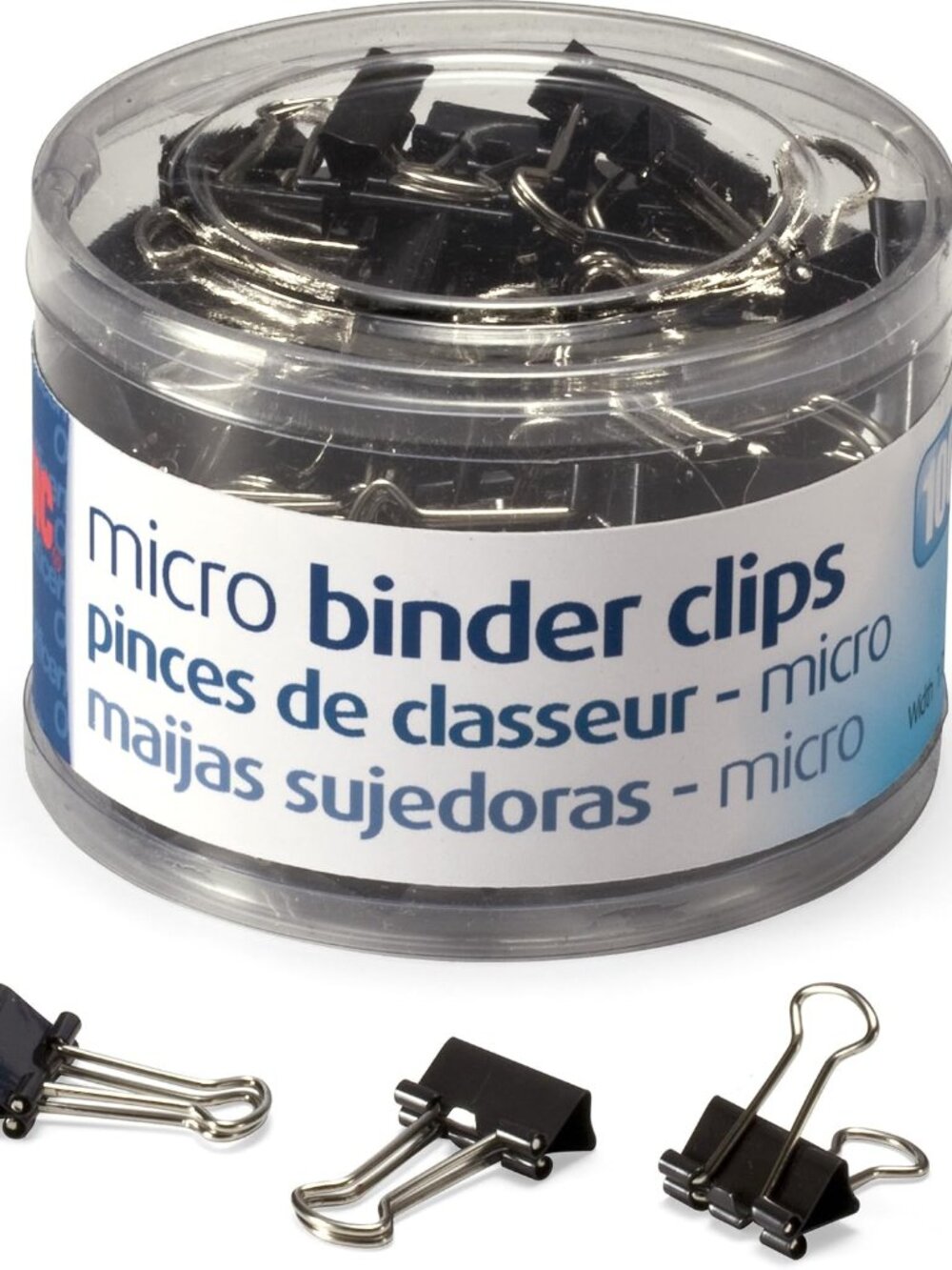 Staples Micro Binder Clips, Black, 100 Count, Extra-Small